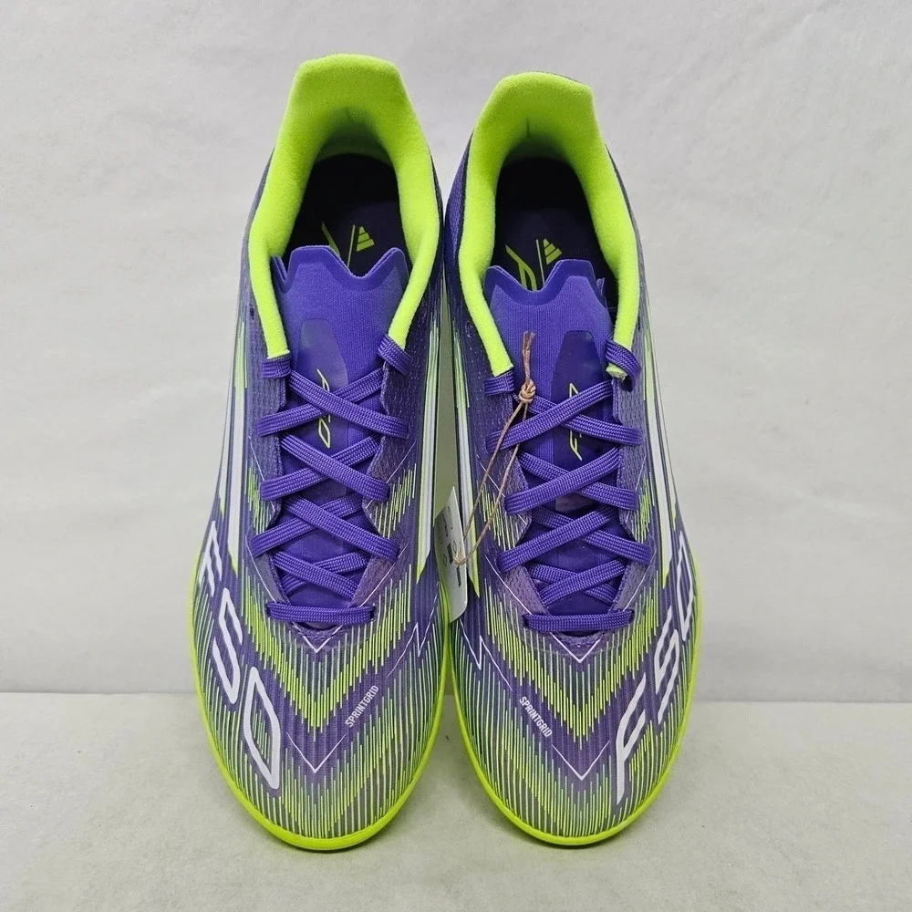 Adidas F50 League TF Soccer Cleats JH7724 Purple Rush Lucid Lemon Mens Size 11‎